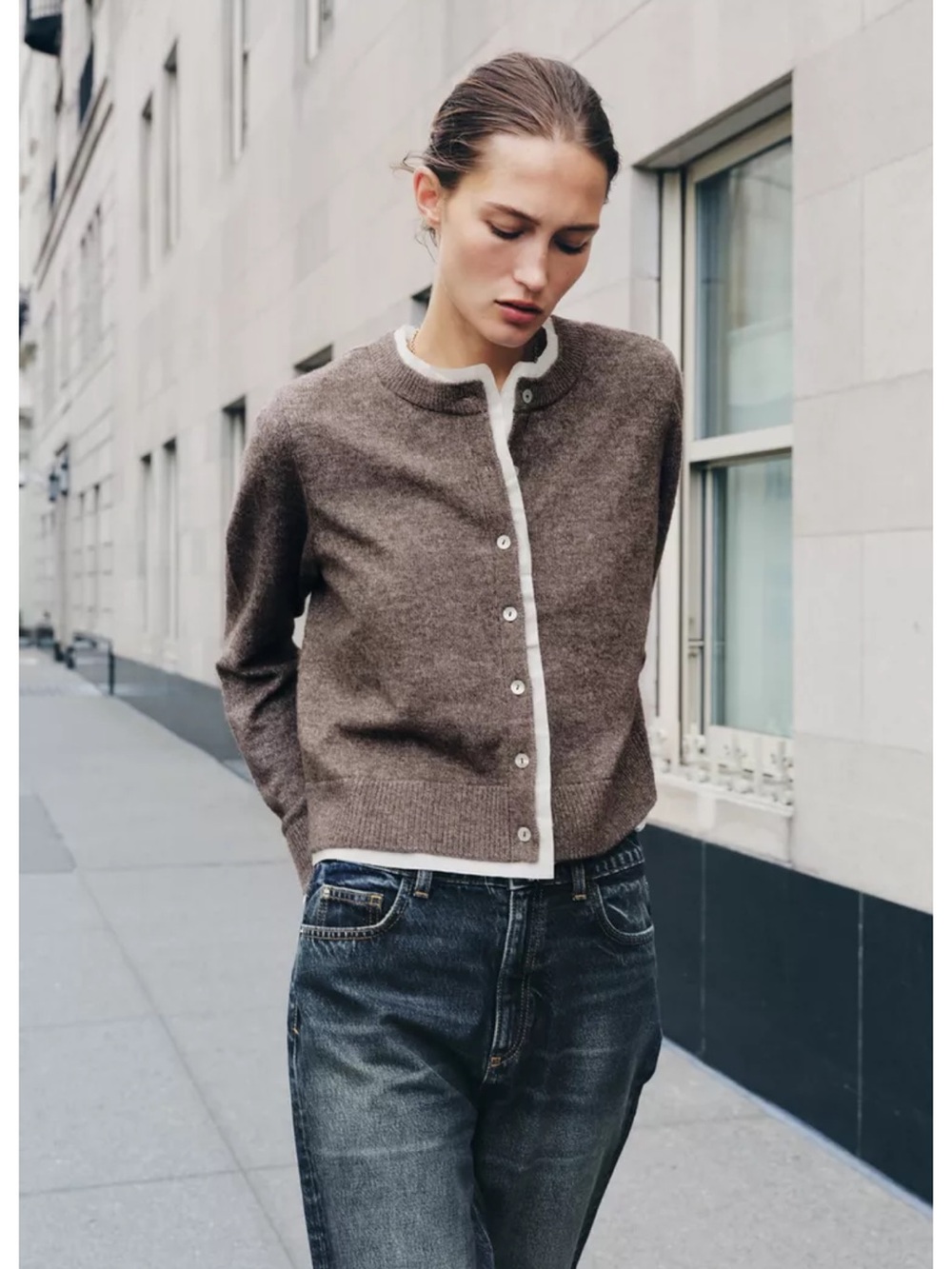 Zara Cardigan Sweater - Brown